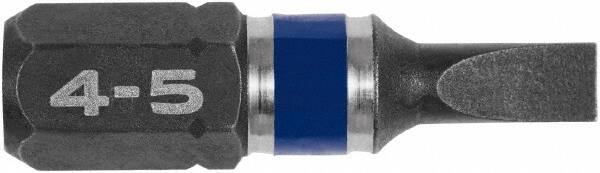 Irwin - 0.189" Slotted Screwdriver Bit - 1/4" Hex Drive, 1" OAL - Americas Industrial Supply