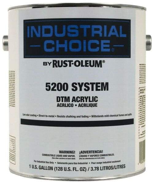 Rust-Oleum - 1 Gal Masstone Flat Finish Acrylic Enamel Paint - Interior/Exterior, Direct to Metal, <250 gL VOC Compliance - Americas Industrial Supply