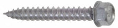 Buildex - #9 Hex Washer Head Sheet Metal Screw - Steel, 2-1/2" Length Under Head - Americas Industrial Supply