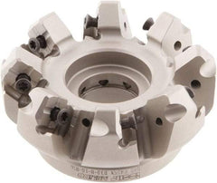 Iscar - 3" Cut Diam, 1" Arbor Hole, 0.276" Max Depth of Cut, 45° Indexable Chamfer & Angle Face Mill - 8 Inserts, S845 SX.U 16.. Insert, Right Hand Cut, 8 Flutes, Through Coolant, Series Helido - Americas Industrial Supply