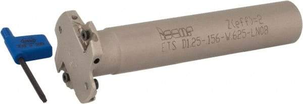Iscar - Shank Connection, 5/32" Cutting Width, 5/16" Depth of Cut, 1-1/4" Cutter Diam, 2 Tooth Indexable Slotting Cutter - 5/8" Shank Diam, ETS-LN08 Toolholder, LNET Insert, Right Hand Cutting Direction - Americas Industrial Supply