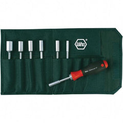 Wiha - 8 Piece, 5 to 10mm Nut Driver Set - Standard Shaft, Cushion Grip Handle - Americas Industrial Supply