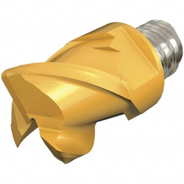 Iscar - MM EC Grade IC908 Carbide End Milling Tip Insert - TiAlN Finish, 3 Flutes, 12.7mm Cutting Diam, 9.5mm Depth of Cut, 16.5mm Extension, 0.031" Cnr Rad, 45° Helix - Americas Industrial Supply