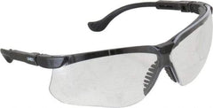 Uvex - +2.5, Clear Lenses, Scratch Resistant, Framed Magnifying Safety Glasses - UV Protection, Adjustable Temples, Black Polycarbonate Frame, ANSI Z87.1-2003 - Americas Industrial Supply