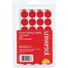UNIVERSAL - Labels, Ribbons & Tapes Type: Color Coding Labels Color: Red - Americas Industrial Supply