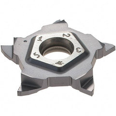 Iscar - PENTA24N119 IC908 Grade, 0.0469" Cutting Width, Carbide Cutoff Insert - Neutral Lead Angle, 0.0039" Cnr Rad, TiAlN Coated - Americas Industrial Supply