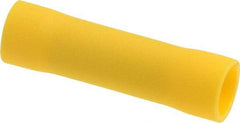 Thomas & Betts - 12 to 10 AWG Compatible, Vinyl Fully Insulated, Crimp-On Butt Splice Terminal - Copper Contacts, 1.024" OAL, Yellow - Americas Industrial Supply