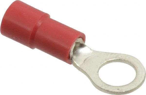 Thomas & Betts - 22-16 AWG Partially Insulated Crimp Connection Circular Ring Terminal - #10 Stud, 0.858" OAL x 0.315" Wide, Tin Plated Copper Contact - Americas Industrial Supply