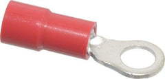 Thomas & Betts - 22-16 AWG Partially Insulated Crimp Connection Circular Ring Terminal - #8 Stud, 0.803" OAL x 0.26" Wide, Tin Plated Copper Contact - Americas Industrial Supply