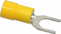 Thomas & Betts - 1/4 Inch Stud, 12 to 10 AWG, Partially Insulated, Crimp, Standard Fork Terminal - Americas Industrial Supply