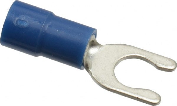 Thomas & Betts - #10 Stud, 16 to 14 AWG Compatible, Partially Insulated, Crimp Connection, Locking Fork Terminal - Americas Industrial Supply