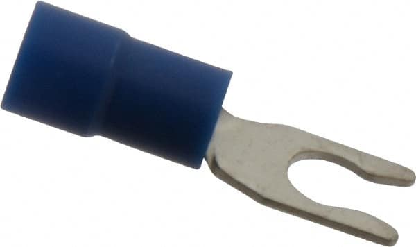 Thomas & Betts - #6 Stud, 16 to 14 AWG Compatible, Partially Insulated, Crimp Connection, Locking Fork Terminal - Americas Industrial Supply