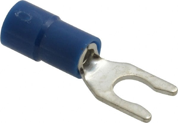 Thomas & Betts - #8 Stud, 16 to 14 AWG Compatible, Partially Insulated, Crimp Connection, Locking Fork Terminal - Americas Industrial Supply