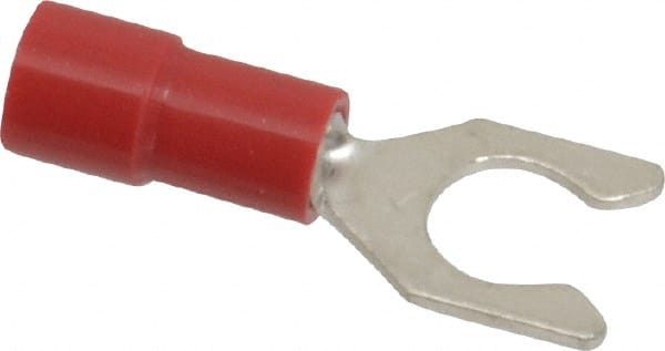 Thomas & Betts - #10 Stud, 22 to 18 AWG Compatible, Partially Insulated, Crimp Connection, Locking Fork Terminal - Americas Industrial Supply