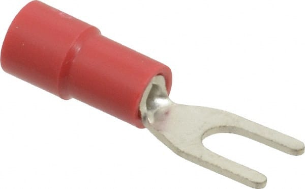 Thomas & Betts - #6 Stud, 22 to 16 AWG Compatible, Partially Insulated, Crimp Connection, Standard Fork Terminal - Americas Industrial Supply