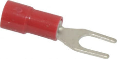 Thomas & Betts - #8 Stud, 22 to 16 AWG Compatible, Partially Insulated, Crimp Connection, Standard Fork Terminal - Americas Industrial Supply