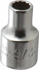 Proto - 9/32", 3/8" Drive, Standard Hand Socket - 12 Points, 1-5/16" OAL, Alloy Steel, Chrome Finish - Americas Industrial Supply