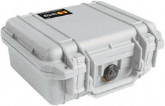 Pelican Products, Inc. - 9-11/16" Wide x 4-7/8" High, Clamshell Hard Case - Silver, Polyethylene - Americas Industrial Supply