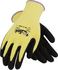 PIP - Size XL, ANSI Cut Lvl A2, Cut Resistant Gloves - Palm & Fingers Coated, Yellow/Black - Americas Industrial Supply