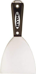 Hyde Tools - 2" Wide Chisel Edge Blade Stainless Steel Putty Knife - Flexible, Straight Nylon Handle, 7-3/4" OAL - Americas Industrial Supply