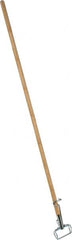 PRO-SOURCE - 60" Standard Wood Quick Connect Mop Handle - Metal Connector, Use with Wet Mops - Americas Industrial Supply