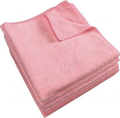 PRO-SOURCE - Reusable Microfiber Wipes - 12" x 12" Sheet Size, Pink - Americas Industrial Supply
