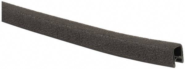 TRIM-LOK - 1/4 Inch Thick x 0.42 Wide x 250 Ft. Long, EPDM Rubber Edge Trim - Leather Texture - Americas Industrial Supply