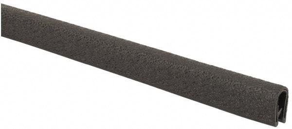 TRIM-LOK - 3/16 Inch Thick x 0.36 Wide x 25 Ft. Long, EPDM Rubber Edge Trim - Pebble Texture - Americas Industrial Supply