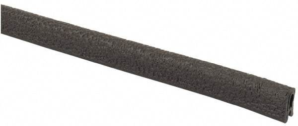 TRIM-LOK - 1/16 Inch Thick x 0.23 Wide x 25 Ft. Long, EPDM Rubber Edge Trim - Leather Texture - Americas Industrial Supply