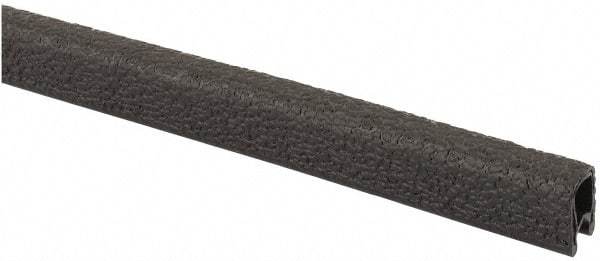 TRIM-LOK - 3/16 Inch Thick x 0.36 Wide x 25 Ft. Long, EPDM Rubber Edge Trim - Leather Texture - Americas Industrial Supply