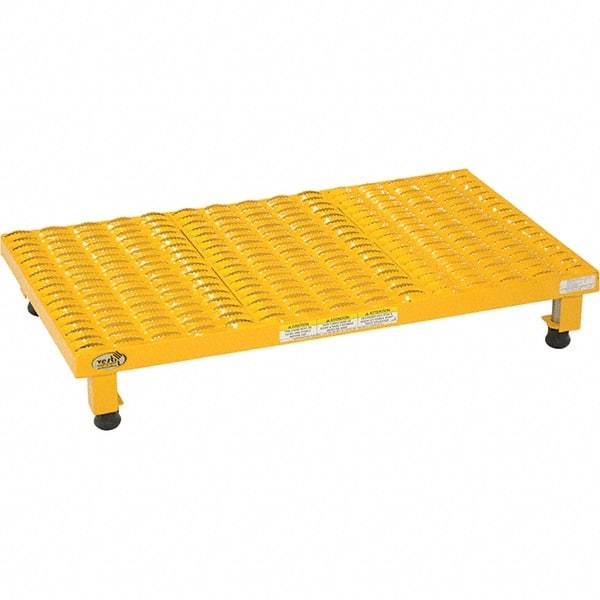 Vestil - 5" High x 19" Wide x 36" Deep, Yellow Step Stand - Steel, 500 Lb Capacity - Americas Industrial Supply