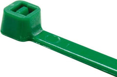Value Collection - 8" Long Green Nylon Standard Cable Tie - 50 Lb Tensile Strength, 54mm Max Bundle Diam - Americas Industrial Supply