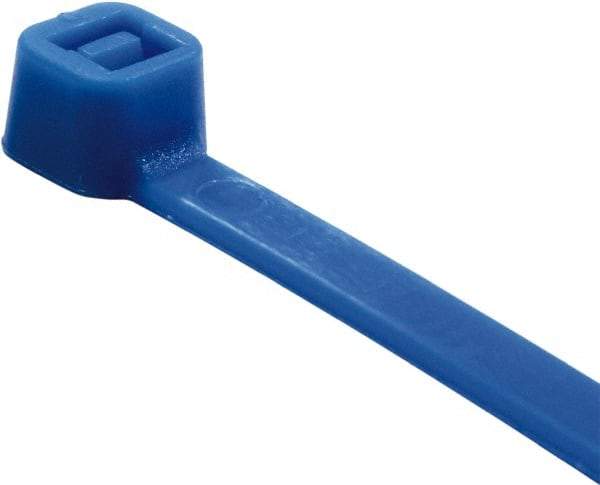 Value Collection - 11" Long Blue Nylon Standard Cable Tie - 50 Lb Tensile Strength, 81mm Max Bundle Diam - Americas Industrial Supply