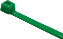 Value Collection - 4" Long Green Nylon Standard Cable Tie - 18 Lb Tensile Strength, 21mm Max Bundle Diam - Americas Industrial Supply