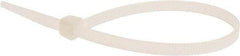Value Collection - 8" Long Natural (Color) Nylon Standard Cable Tie - 50 Lb Tensile Strength, 54mm Max Bundle Diam - Americas Industrial Supply