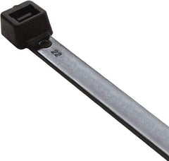 Value Collection - 8" Long Black Nylon Standard Cable Tie - 120 Lb Tensile Strength, 54mm Max Bundle Diam - Americas Industrial Supply