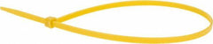 Value Collection - 14.6" Long Yellow Nylon Standard Cable Tie - 50 Lb Tensile Strength, 106mm Max Bundle Diam - Americas Industrial Supply