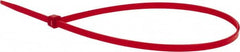 Value Collection - 14.6" Long Red Nylon Standard Cable Tie - 50 Lb Tensile Strength, 106mm Max Bundle Diam - Americas Industrial Supply
