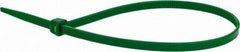 Value Collection - 11" Long Green Nylon Standard Cable Tie - 50 Lb Tensile Strength, 81mm Max Bundle Diam - Americas Industrial Supply