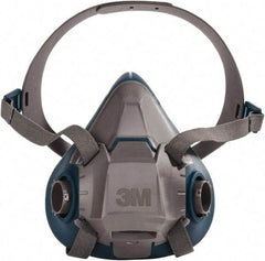 3M - Series 6500, Size S Half Mask Respirator - 4-Point Suspension, Bayonet Connection - Americas Industrial Supply