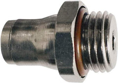 Legris - 6mm Outside Diam, M5x0.8 Metric, Nickel Plated Brass Push-to-Connect Tube Male Connector - 435 Max psi, Tube to Metric Thread Connection, FKM O-Ring - Americas Industrial Supply