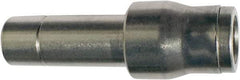 Legris - 12 x 14mm Outside Diam, Nickel Plated Brass Push-to-Connect Tube Plug-In Reducer - 435 Max psi, Tube to Stem Connection, FKM O-Ring - Americas Industrial Supply