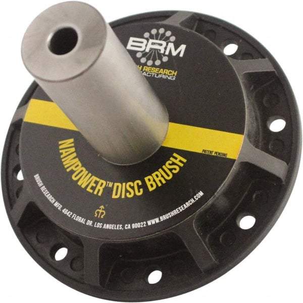 Brush Research Mfg. - 31/32" Arbor Hole to 0.968" Shank Diam Standard Collet - For 4, 5 & 6" NamPower Disc Brushes, Attached Spindle, Flow Through Spindle - Americas Industrial Supply