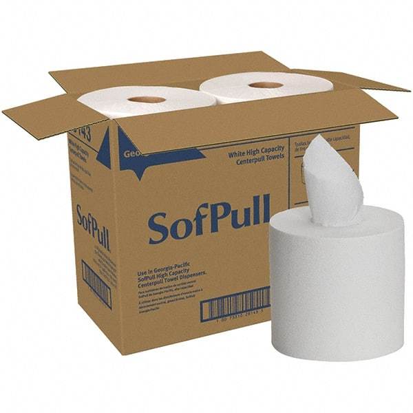 Georgia Pacific - Center Pull Roll of 1 Ply White Paper Towels - 7-3/4" Wide - Americas Industrial Supply