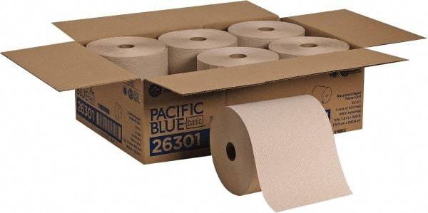 Georgia Pacific - Hard Roll of 1 Ply Brown Paper Towels - 7-7/8" Wide, 800' Roll Length - Americas Industrial Supply