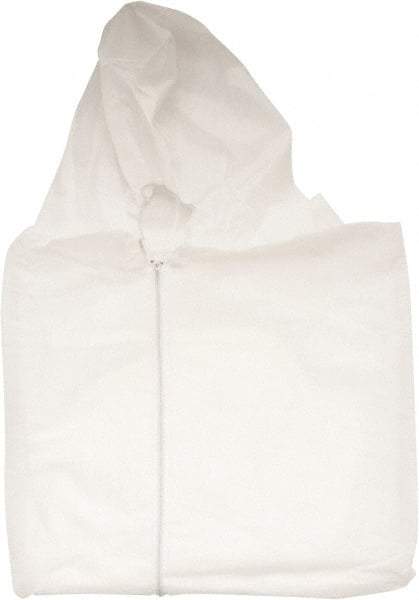 PRO-SAFE - Size M SMS Chemical Resistant Coveralls - White, Zipper Closure, Elastic Cuffs, Elastic Ankles, Serged Seams, ISO Class 6 - Americas Industrial Supply