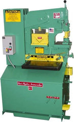 Uni-Hydro - 6" Throat Depth, 56 Ton Punch Pressure, 1-3/8" in 1/2" Punch Capacity Ironworker - 5 hp, 3 Phase, 220/480 Volts, 33" Wide x 57" High x 27-1/4" Deep - Americas Industrial Supply