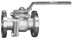 Sharpe Valves - 2" Pipe, Full Port, Carbon Steel Fire Safe Ball Valve - 2 Piece, Inline - One Way Flow, Flanged x Flanged Ends, Lever Handle, 275 WOG, 150 WSP - Americas Industrial Supply