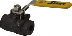 Sharpe Valves - 1/4" Pipe, Standard Port, Carbon Steel Steam Service Ball Valve - 1 Piece, Inline - One Way Flow, FNPT x FNPT Ends, Locking Lever Handle, 2,000 WOG, 250 WSP - Americas Industrial Supply