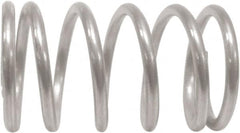 Associated Spring Raymond - 43.2mm OD, 3.2mm Wire, 190mm Free Length, Compression Spring - 9.32 Lb Spring Rating, 240.46 N Max Work Load, Stainless Steel - Americas Industrial Supply